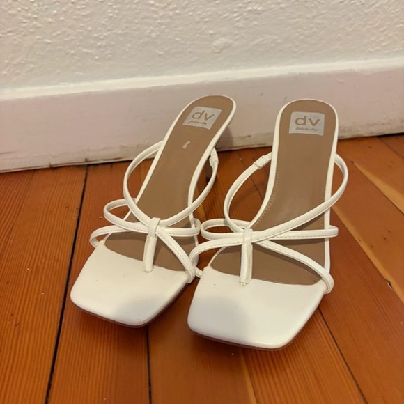 Only Women's White Strappy Heels - Picture 1 of 2